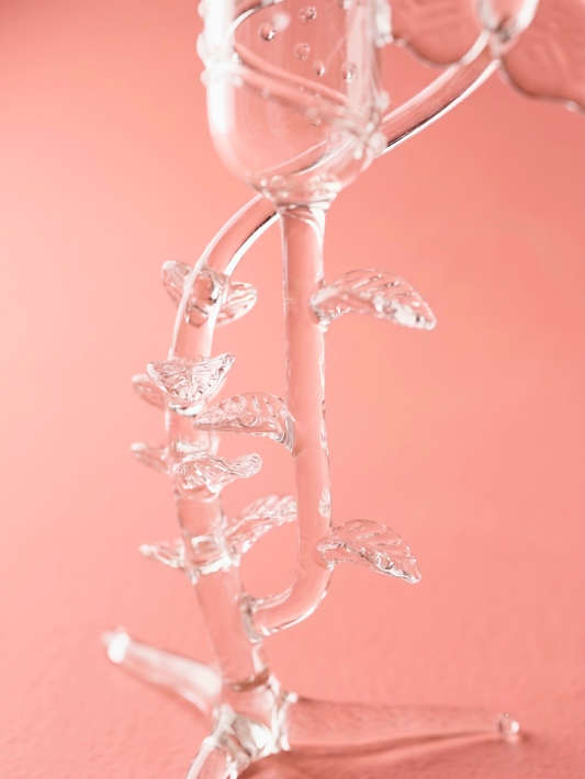 Decorative glass candle holder