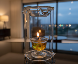 Borosilicate Glass Aroma Diya Diffuser — A Modern Décor Centerpiece with Warmth and Fragrance