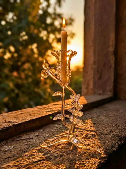 Premium handcrafted glass candle holder for festive décor